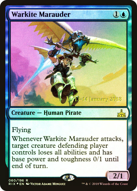 Warkite Marauder (Prerelease) (Rivals of Ixalan)\nPromo: Date Stamped\nSingle\nMagic The Gathering