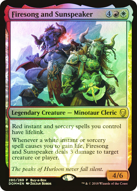 Firesong and Sunspeaker (Buy-a-Box)\nPromo: General\nSingle\nMagic The Gathering