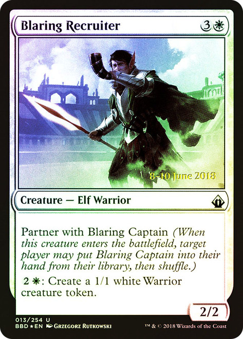 Blaring Recruiter (Launch)\nPromo: Date Stamped\nSingle\nMagic The Gathering