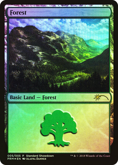 Forest (Standard Showdown) (2018)\nPromo: General\nSingle\nMagic The Gathering