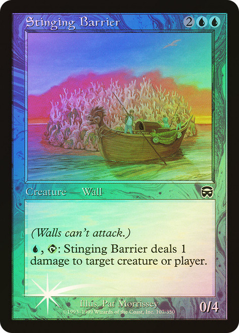 Stinging Barrier\nMercadian Masques\nSingle\nMagic The Gathering