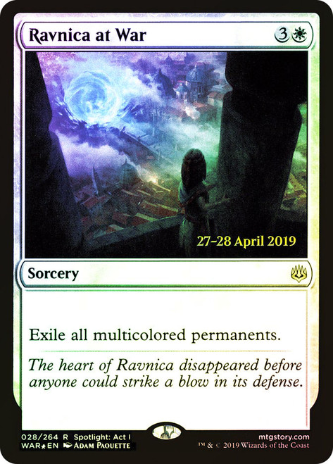 Ravnica at War (Prerelease) (War of the Spark)\nPromo: Date Stamped\nSingle\nMagic The Gathering