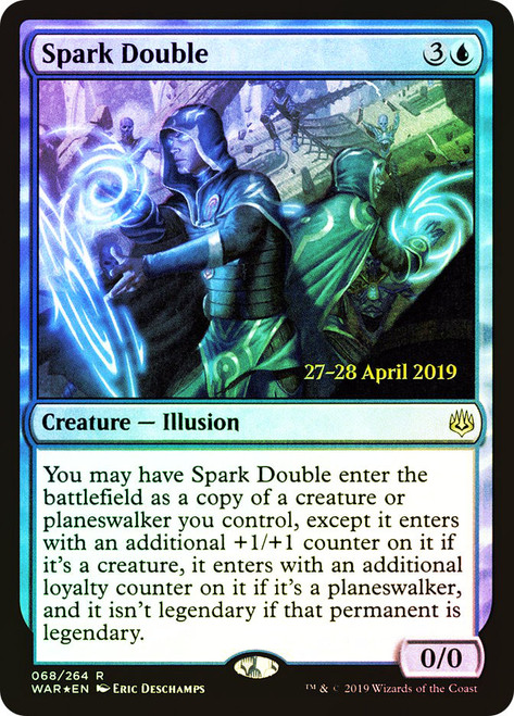 Spark Double (Prerelease) (War of the Spark)\nPromo: Date Stamped\nSingle\nMagic The Gathering