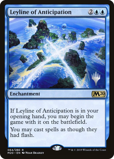 Leyline of Anticipation (Promo Pack) (Core Set 2020)\nPromo: Planeswalker Stamped\nSingle\nMagic The Gathering
