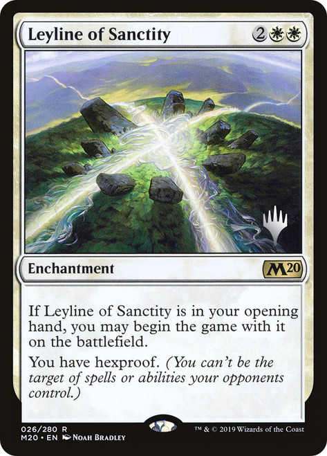 Leyline of Sanctity (Promo Pack) (Core Set 2020)\nPromo: Planeswalker Stamped\nSingle\nMagic The Gathering