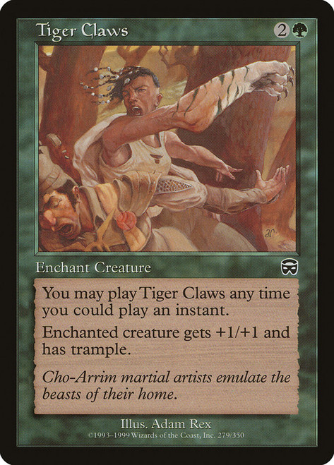 Tiger Claws\nMercadian Masques\nSingle\nMagic The Gathering