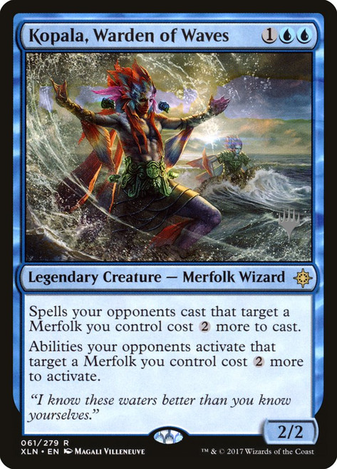 Kopala, Warden of Waves (Promo Pack) (Ixalan)\nPromo: Planeswalker Stamped\nSingle\nMagic The Gathering