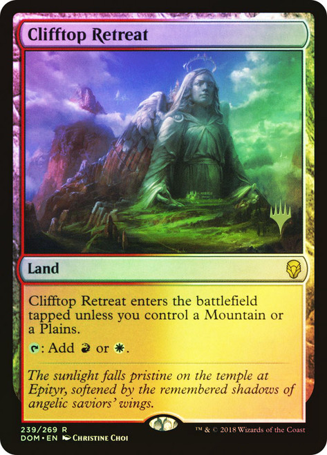 Clifftop Retreat (Promo Pack) (Dominaria)\nPromo: Planeswalker Stamped\nSingle\nMagic The Gathering