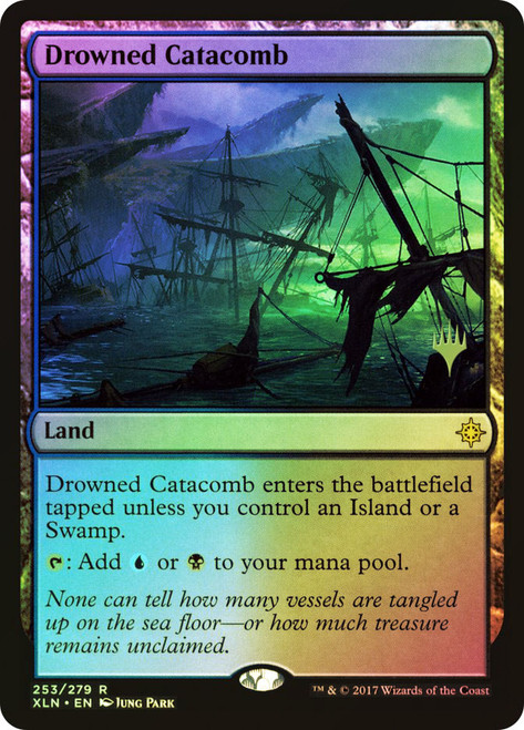 Drowned Catacomb (Promo Pack) (Ixalan)\nPromo: Planeswalker Stamped\nSingle\nMagic The Gathering