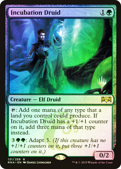 Incubation Druid (Promo Pack) (Ravnica Allegiance)\nPromo: Planeswalker Stamped\nSingle\nMagic The Gathering