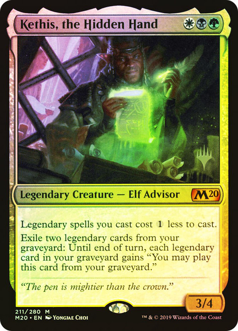 Kethis, the Hidden Hand (Promo Pack) (Core Set 2020)\nPromo: Planeswalker Stamped\nSingle\nMagic The Gathering