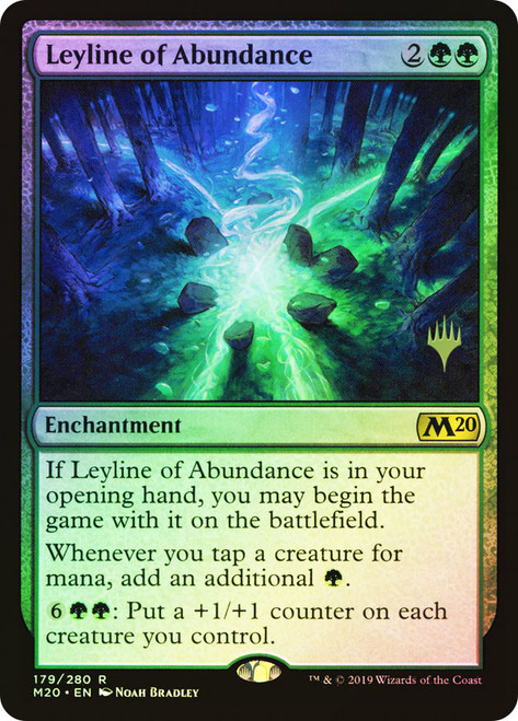 Leyline of Abundance (Promo Pack) (Core Set 2020)\nPromo: Planeswalker Stamped\nSingle\nMagic The Gathering