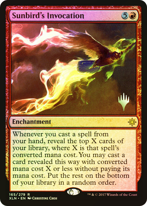 Sunbird's Invocation (Promo Pack) (Ixalan)\nPromo: Planeswalker Stamped\nSingle\nMagic The Gathering