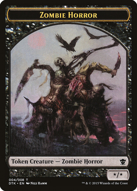 {Zombie Horror Token}\nDragons of Tarkir\nSingle\nMagic The Gathering
