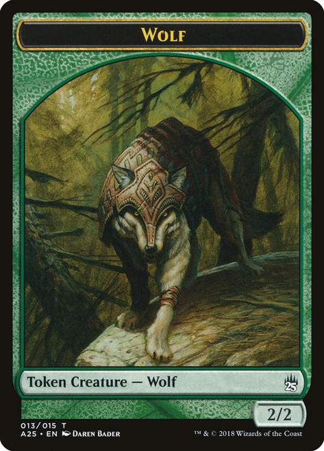 {Wolf Token}\nMasters 25\nSingle\nMagic The Gathering