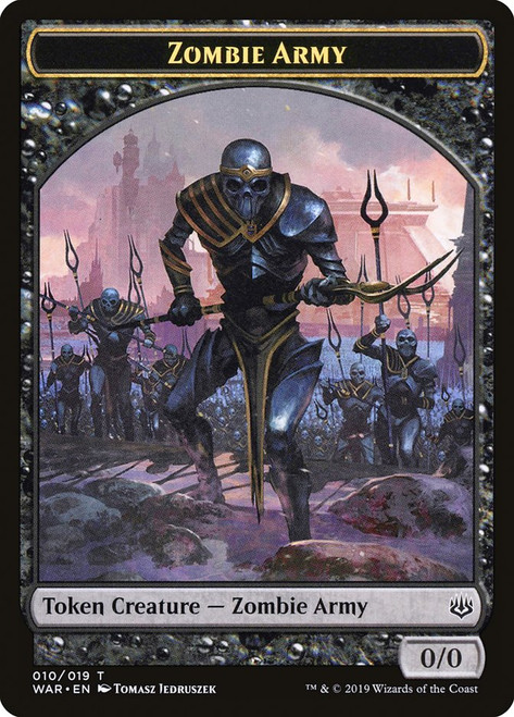 {Zombie Army Token} (#10)\nWar of the Spark\nSingle\nMagic The Gathering