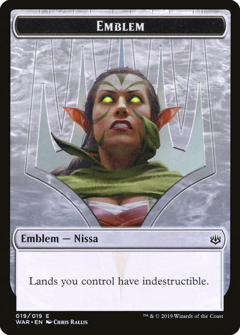 {Nissa Emblem}\nWar of the Spark\nSingle\nMagic The Gathering