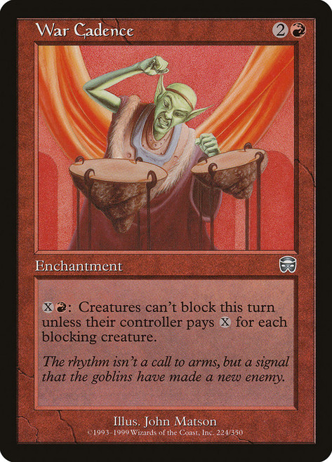 War Cadence\nMercadian Masques\nSingle\nMagic The Gathering