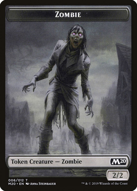 {Zombie Token}\nCore Set 2020\nSingle\nMagic The Gathering