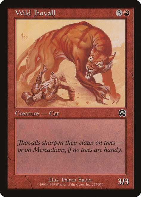 Wild Jhovall\nMercadian Masques\nSingle\nMagic The Gathering