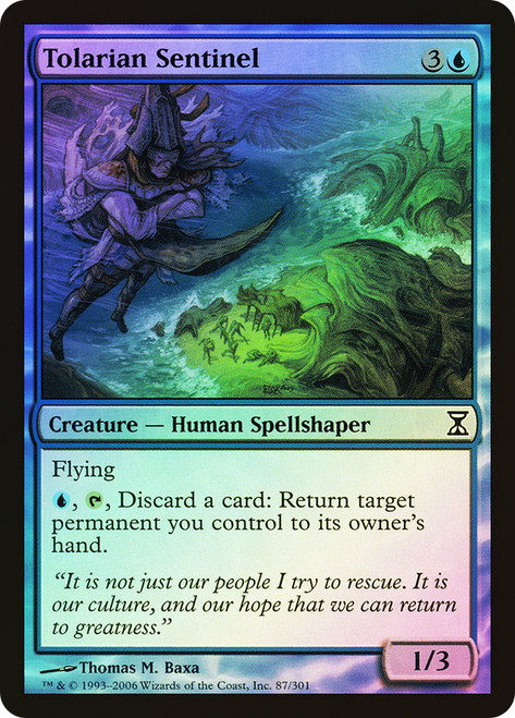 Tolarian Sentinel\nTime Spiral\nSingle\nMagic The Gathering