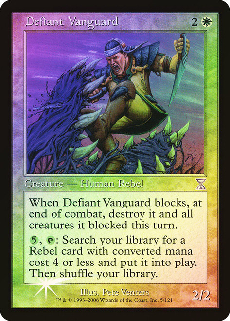 Defiant Vanguard\nTime Spiral - Timeshifted\nSingle\nMagic The Gathering