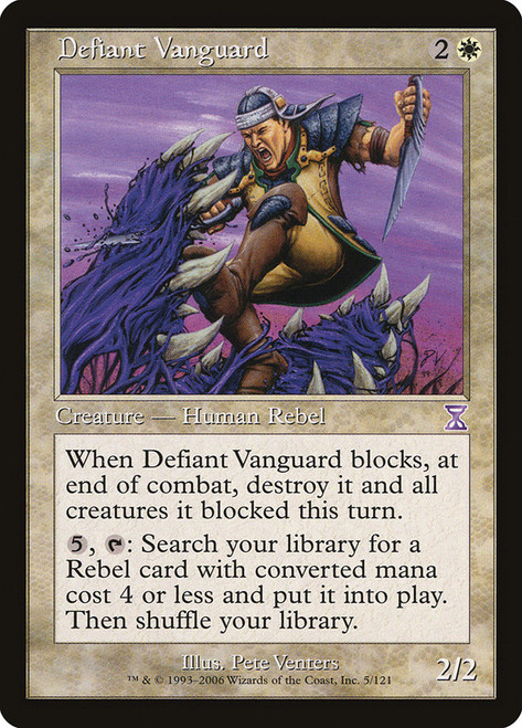 Defiant Vanguard\nTime Spiral - Timeshifted\nSingle\nMagic The Gathering