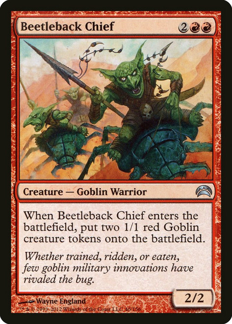 Beetleback Chief\nPlanechase: 2012 Edition\nSingle\nMagic The Gathering