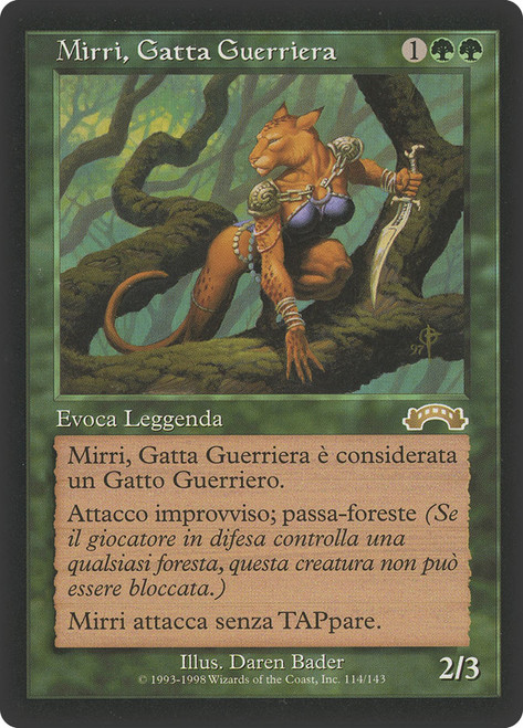 Mirri, Cat Warrior\nExodus - Italian\nSingle\nMagic The Gathering