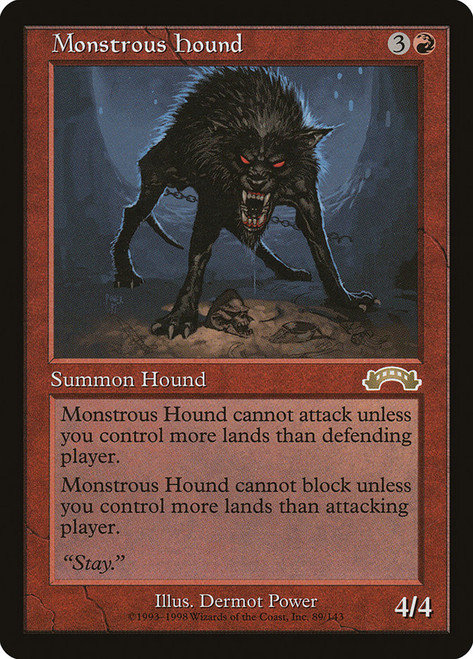 Monstrous Hound\nExodus\nSingle\nMagic The Gathering