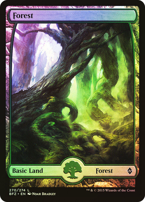 Forest (#270) (Full Art)\nBattle for Zendikar\nSingle\nMagic The Gathering