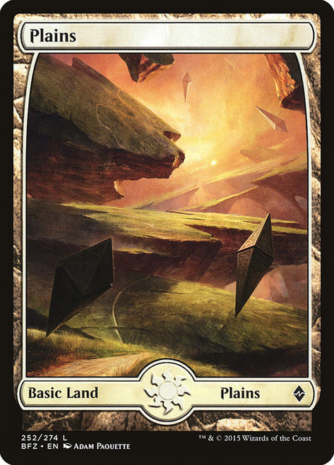 Plains (#252) (Full Art)\nBattle for Zendikar\nSingle\nMagic The Gathering