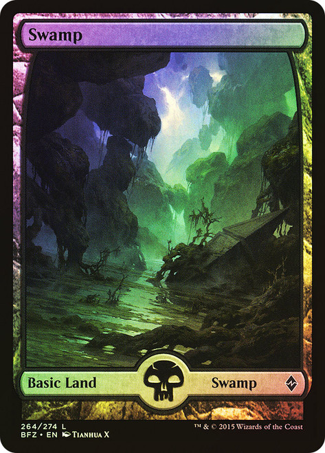 Swamp (#264) (Full Art)\nBattle for Zendikar\nSingle\nMagic The Gathering