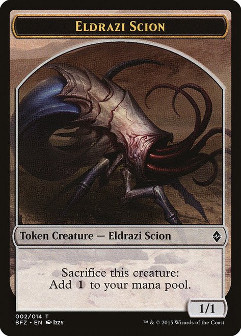 {Eldrazi Scion Token} (#2)\nBattle for Zendikar\nSingle\nMagic The Gathering