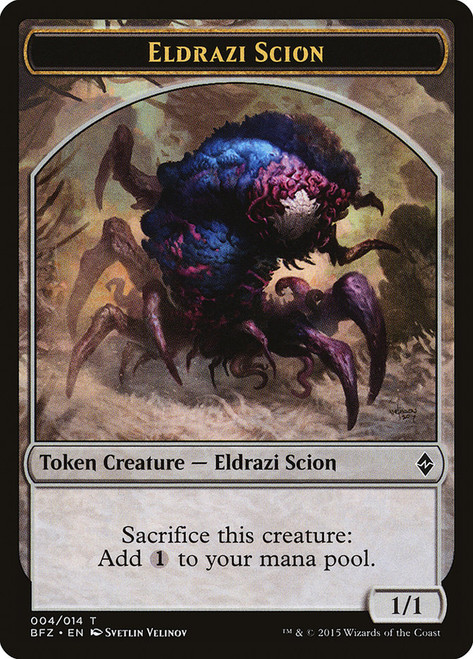 {Eldrazi Scion Token} (#4)\nBattle for Zendikar\nSingle\nMagic The Gathering