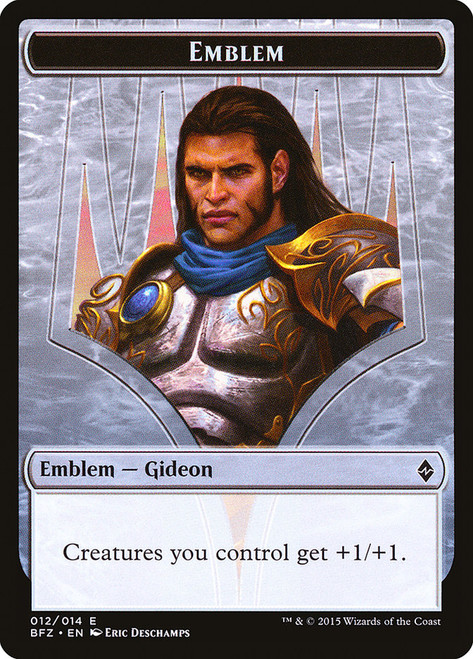 {Gideon Emblem}\nBattle for Zendikar\nSingle\nMagic The Gathering