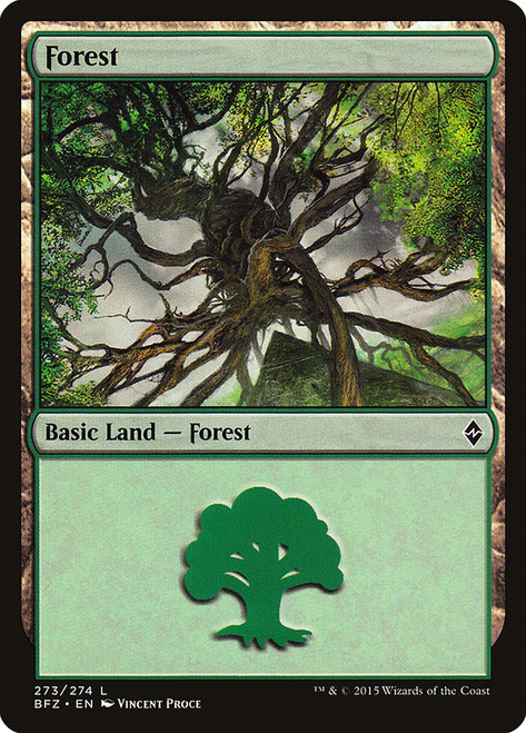 Forest (#273) (Regular Art)\nBattle for Zendikar\nSingle\nMagic The Gathering