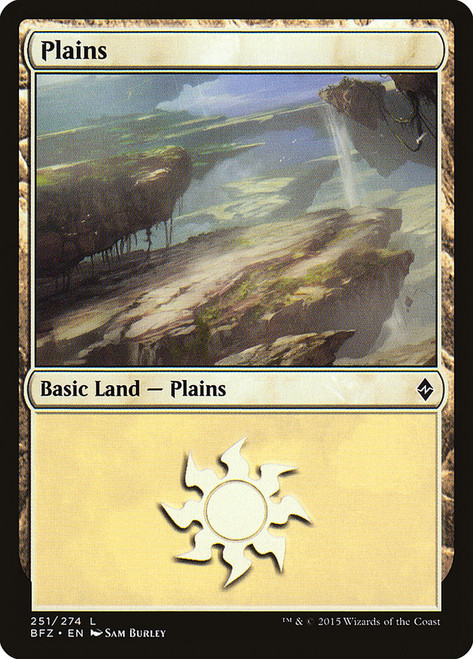 Plains (#251) (Regular Art)\nBattle for Zendikar\nSingle\nMagic The Gathering