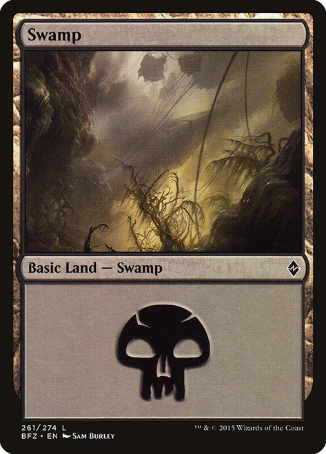 Swamp (#261) (Regular Art)\nBattle for Zendikar\nSingle\nMagic The Gathering