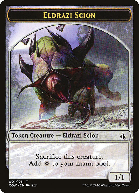 {Eldrazi Scion Token} (#1)\nOath of the Gatewatch\nSingle\nMagic The Gathering
