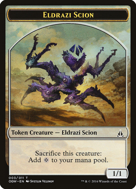 {Eldrazi Scion Token} (#3)\nOath of the Gatewatch\nSingle\nMagic The Gathering