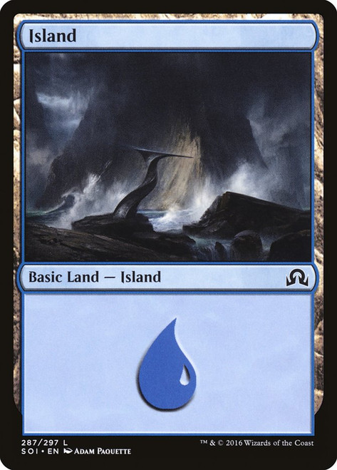 Island (#287)\nShadows over Innistrad\nSingle\nMagic The Gathering