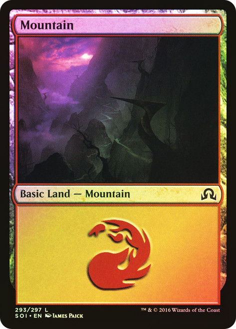 Mountain (#293)\nShadows over Innistrad\nSingle\nMagic The Gathering