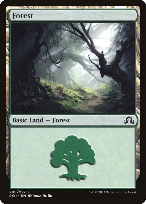 Forest (#295)\nShadows over Innistrad\nSingle\nMagic The Gathering