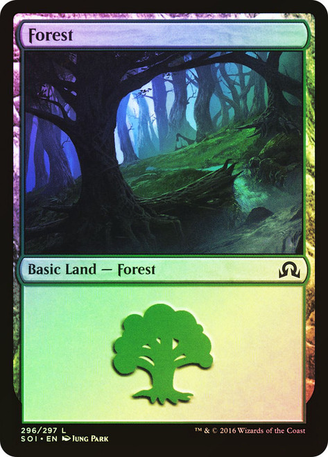 Forest (#296)\nShadows over Innistrad\nSingle\nMagic The Gathering