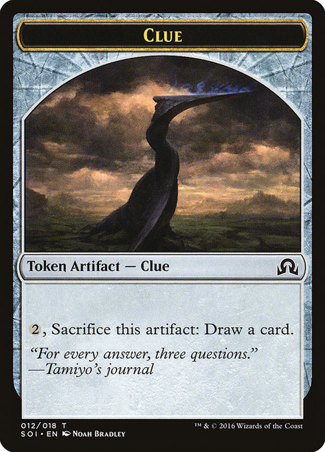 {Clue Token} (#12)\nShadows over Innistrad\nSingle\nMagic The Gathering