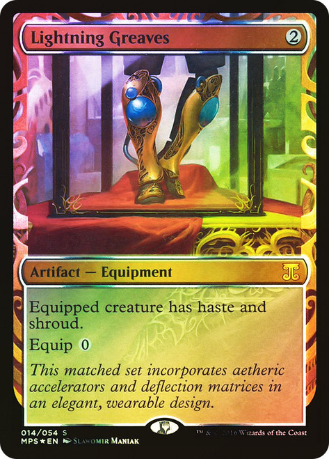 Lightning Greaves\nMasterpiece Series: Kaladesh Inventions\nSingle\nMagic The Gathering