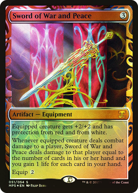 Sword of War and Peace\nMasterpiece Series: Kaladesh Inventions\nSingle\nMagic The Gathering