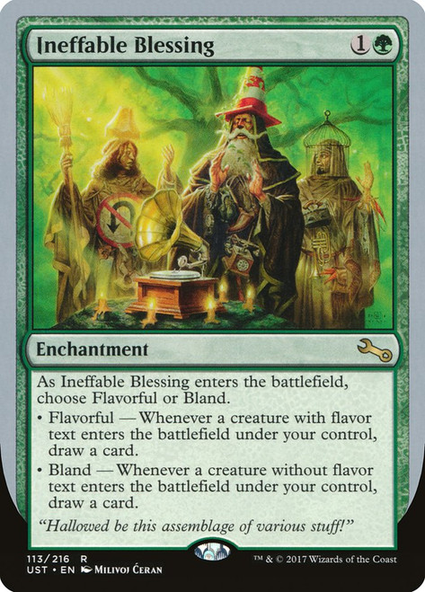 Ineffable Blessing (Flavor Text)\nUnstable\nSingle\nMagic The Gathering