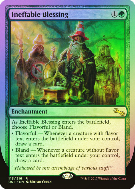 Ineffable Blessing (Flavor Text)\nUnstable\nSingle\nMagic The Gathering